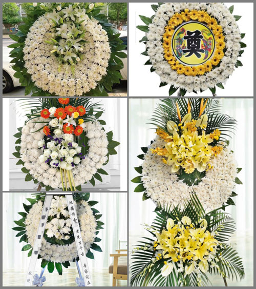 湖南邵阳洞口县竹市镇群溪村花圈速递